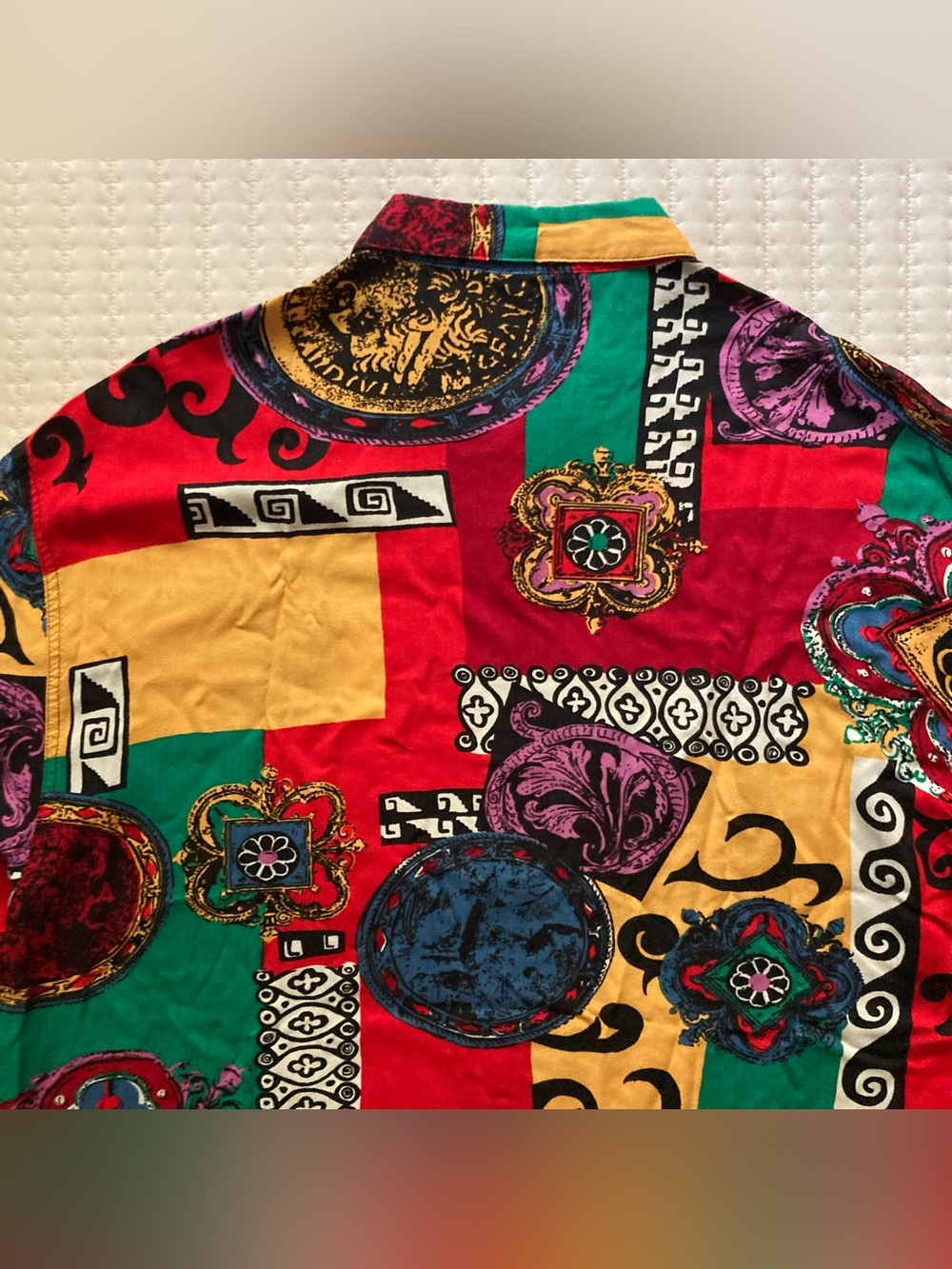 Vintage Unionbay Short Sleeve Hawaiian Button Up Shirt Men’s Large Abstract - Picture 5 of 11